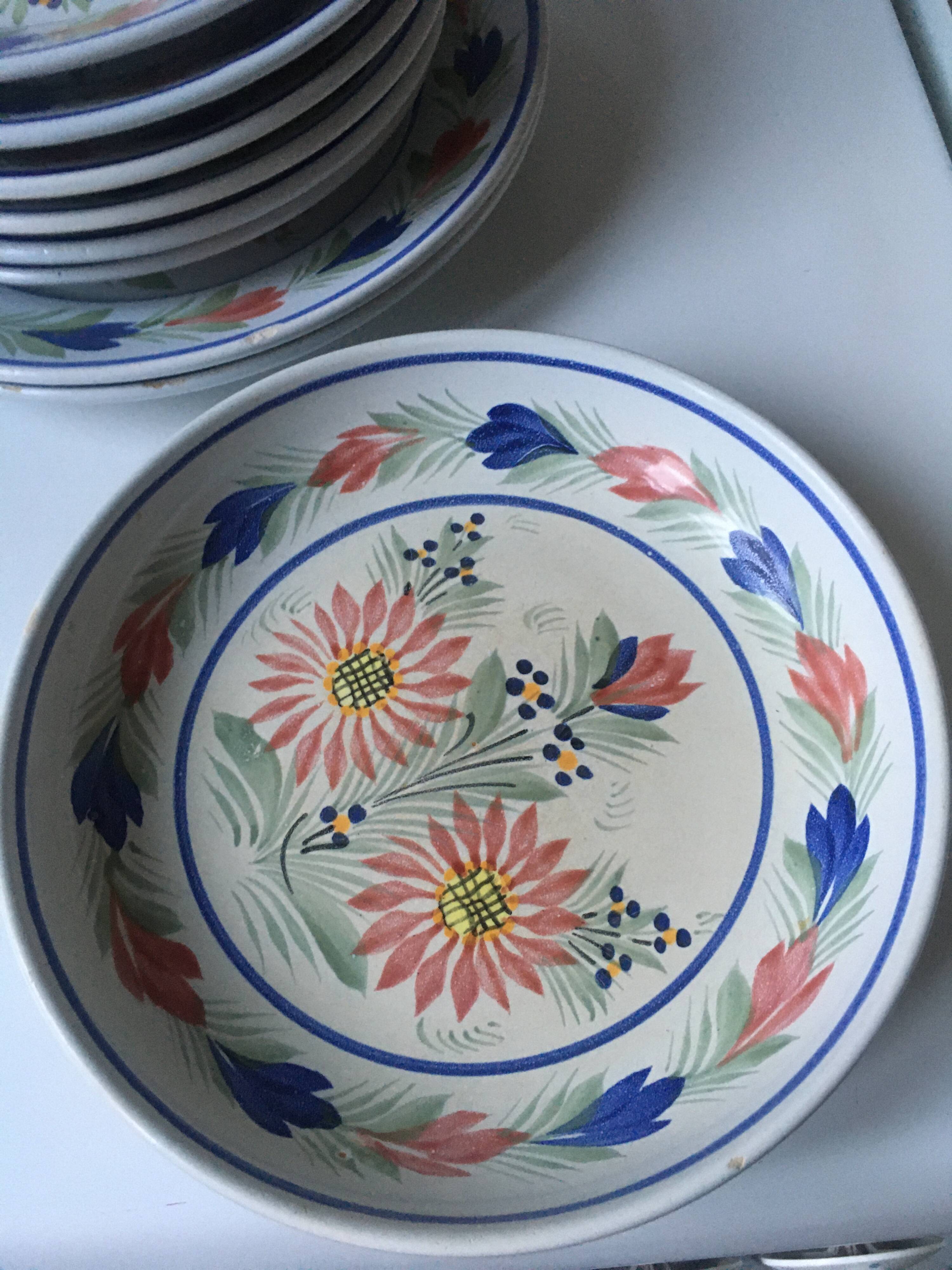 Lot of Quimper tableware