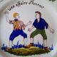 Set of 4 speaking plates in Saint Clement porcelain