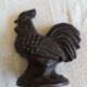 Decorative cast iron rooster bookend
