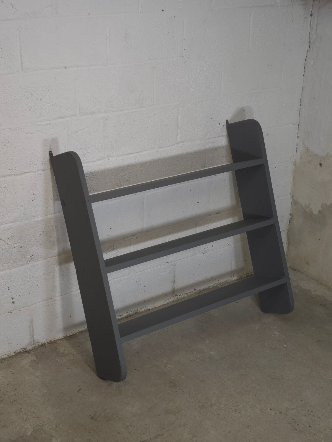 Antique grey kitchen shelf / wall shelf