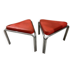 Tabourets triangulaires - orange