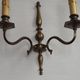 Pair of Double French Vintage Bronze Effect Metal Flemish Wall Lights