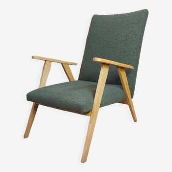 Fauteuil scandinave pieds compas