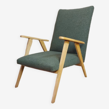 Scandinavian armchair with compass legs