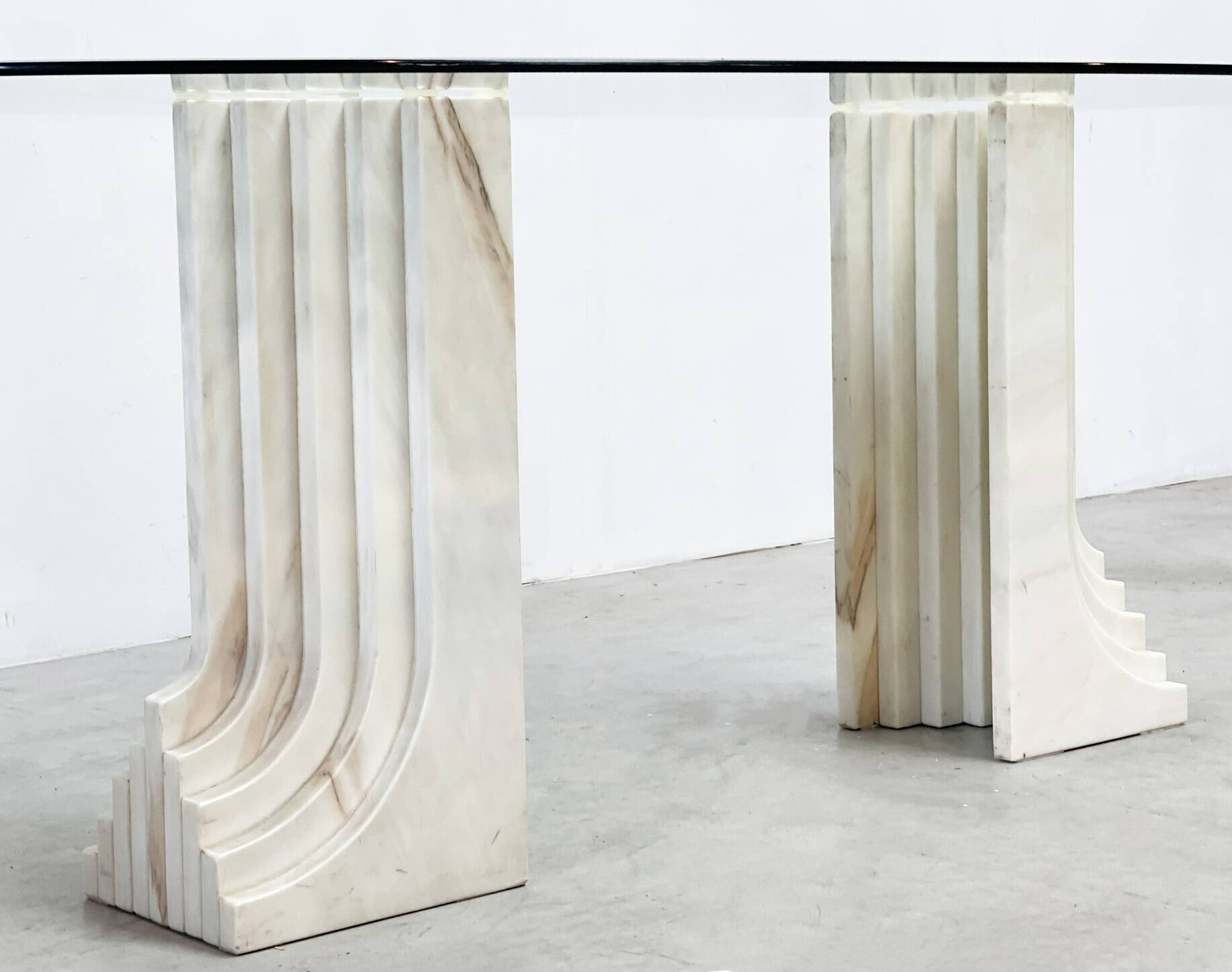 Vintage travertine  dining table, 1970s