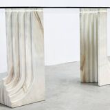 Vintage travertine  dining table, 1970s