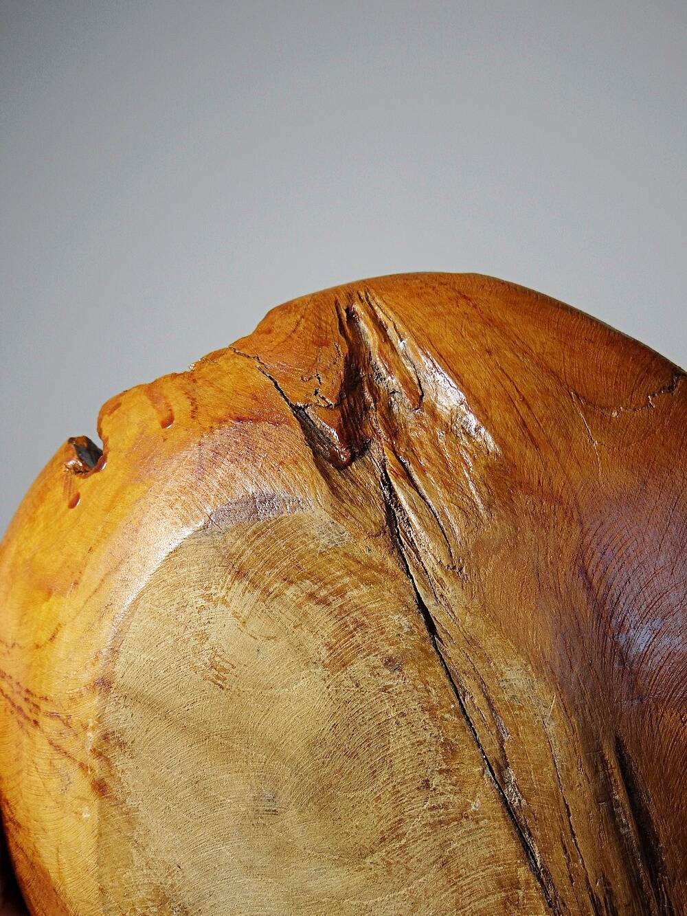 Large vintage nut bowl or empty pocket in teak wood, Italy, 1960s-70s