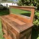 Antique solid wood sideboard with mirror — Art Nouveau style