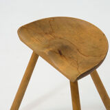 Tabouret sculptural en bois de hêtre design danois