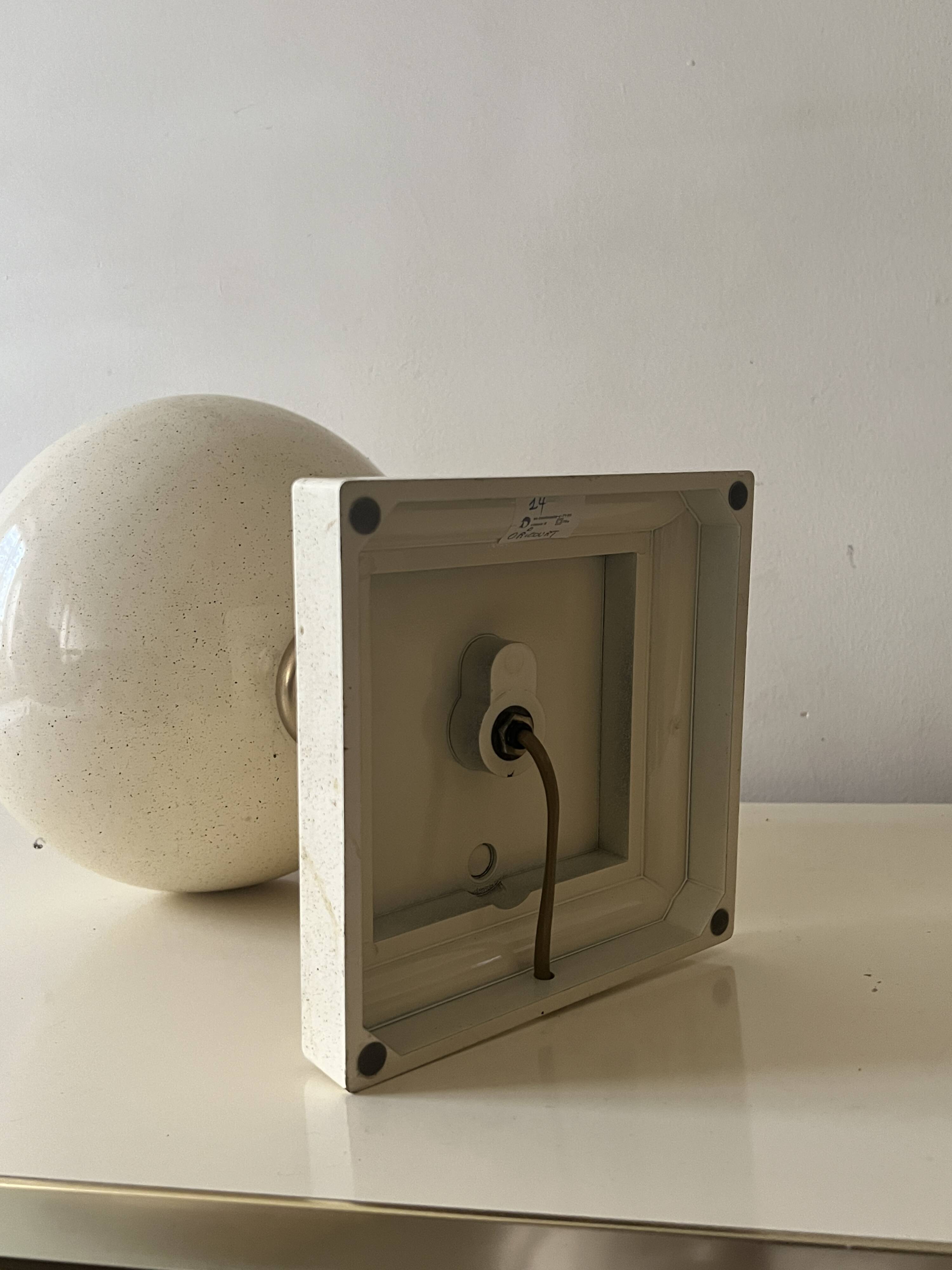 Dolphin lamp model "Oricourt" in ceramic and brass, France 1970.