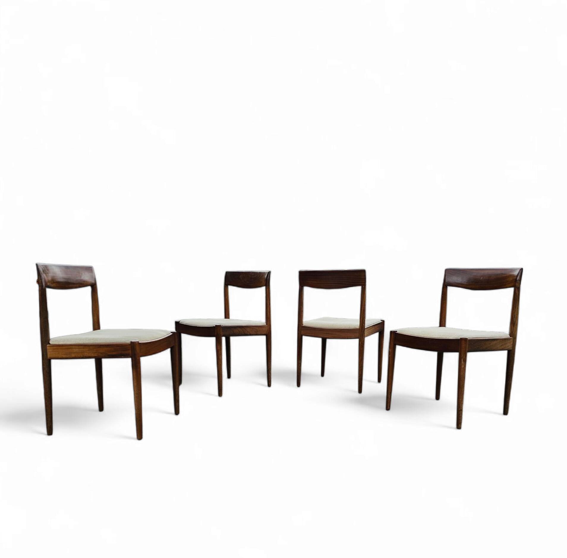 4 Scandinavian teak dining chairs / 1970s