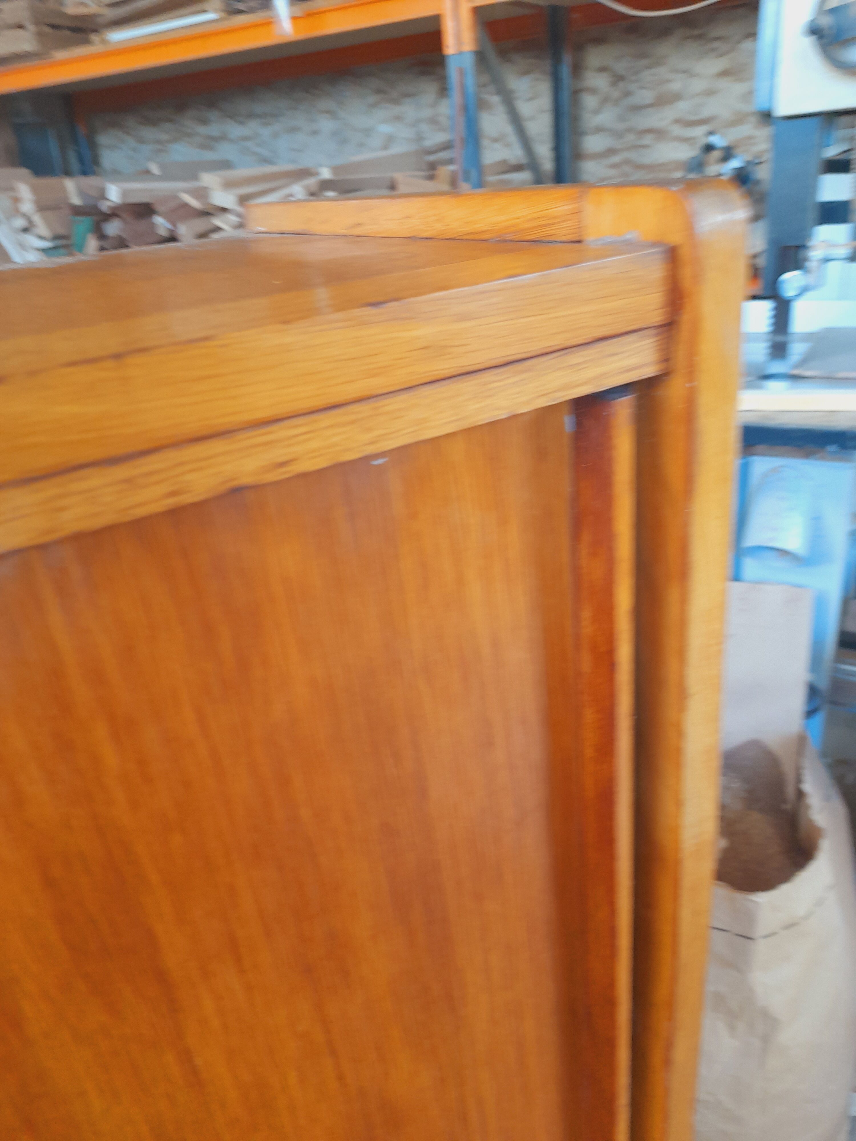 Vintage light sliding cabinet 50s