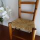 Chaise bois paillé enfant vintage 50 cm