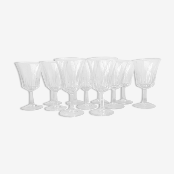 Set 11 vintage wine glasses