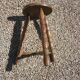 Vintage wooden tripod stool