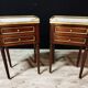 Pair of Louis XVI style bedside tables in mahogany