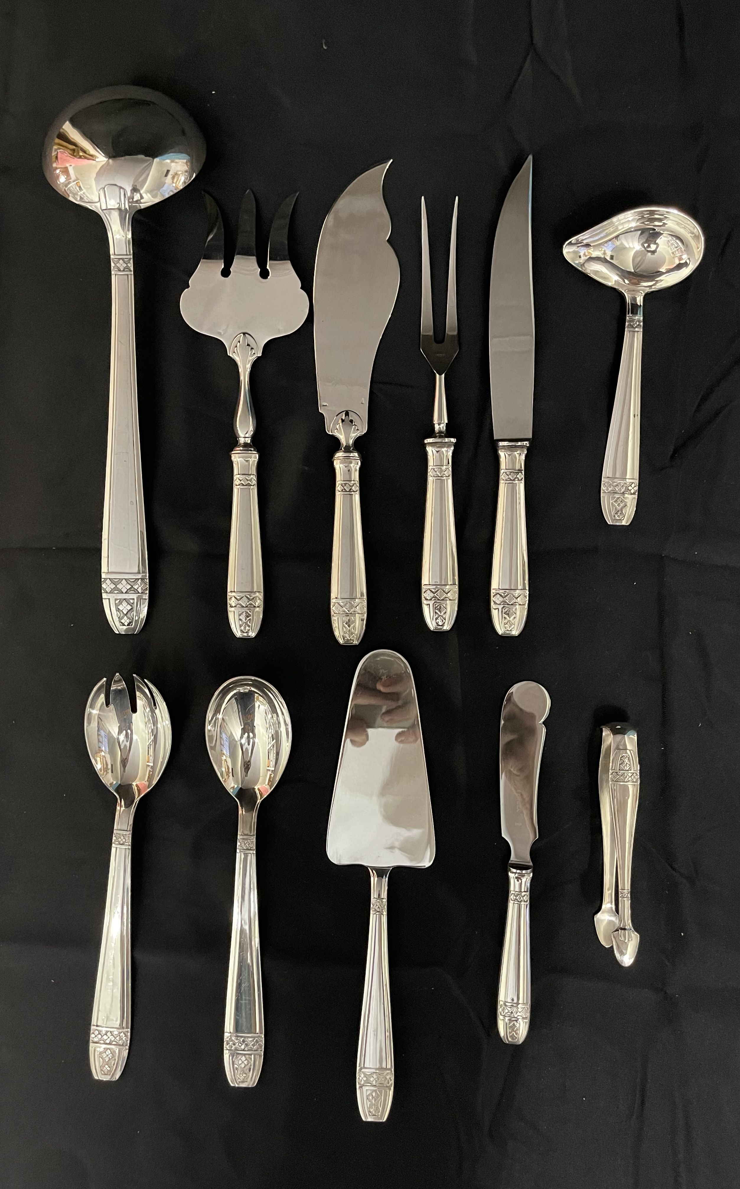 Cutlery 143 pieces Grand Prix de Monaco art deco with silversmith