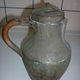 Old iron copper kettle
