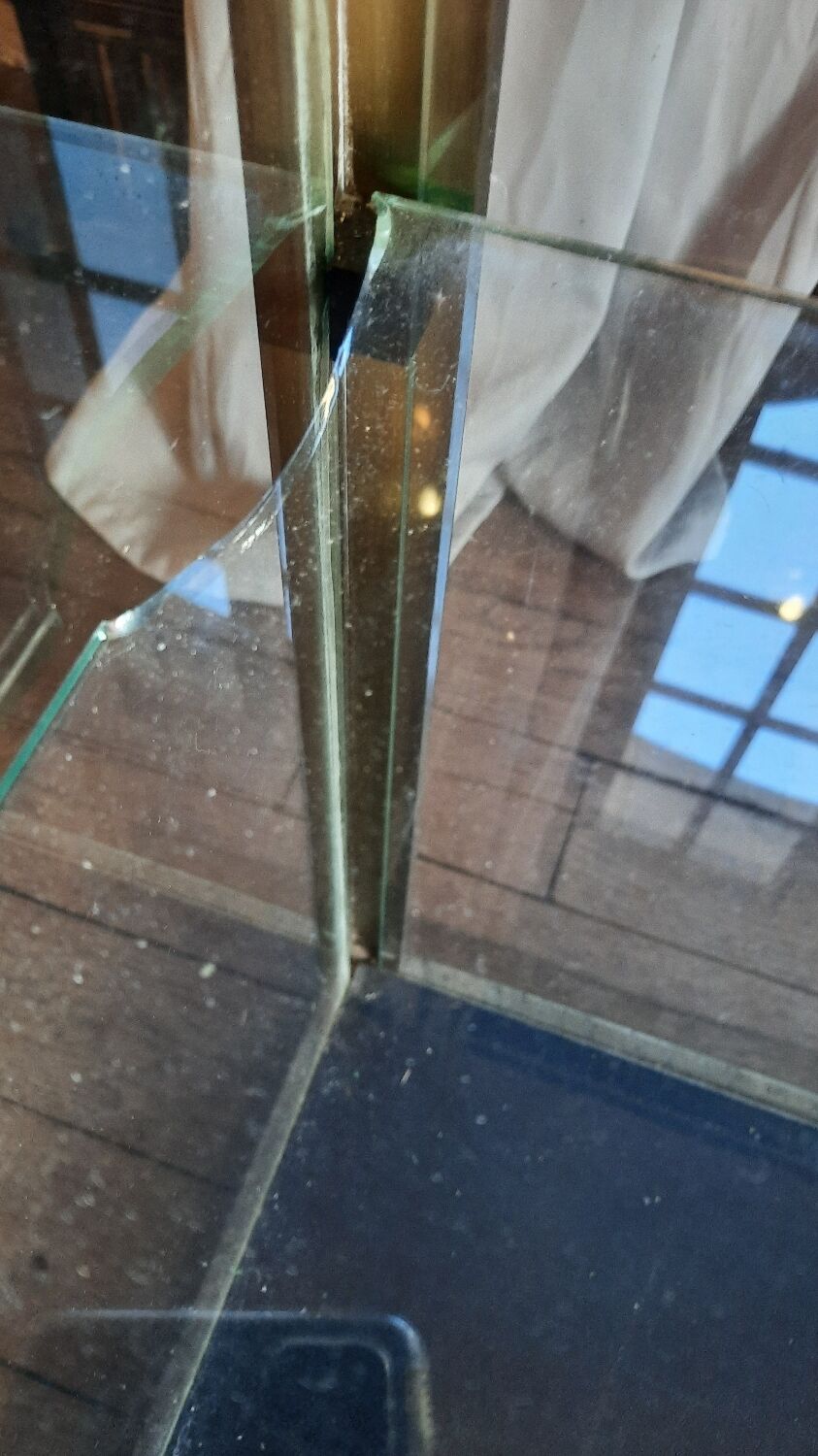 Art deco style brass showcase