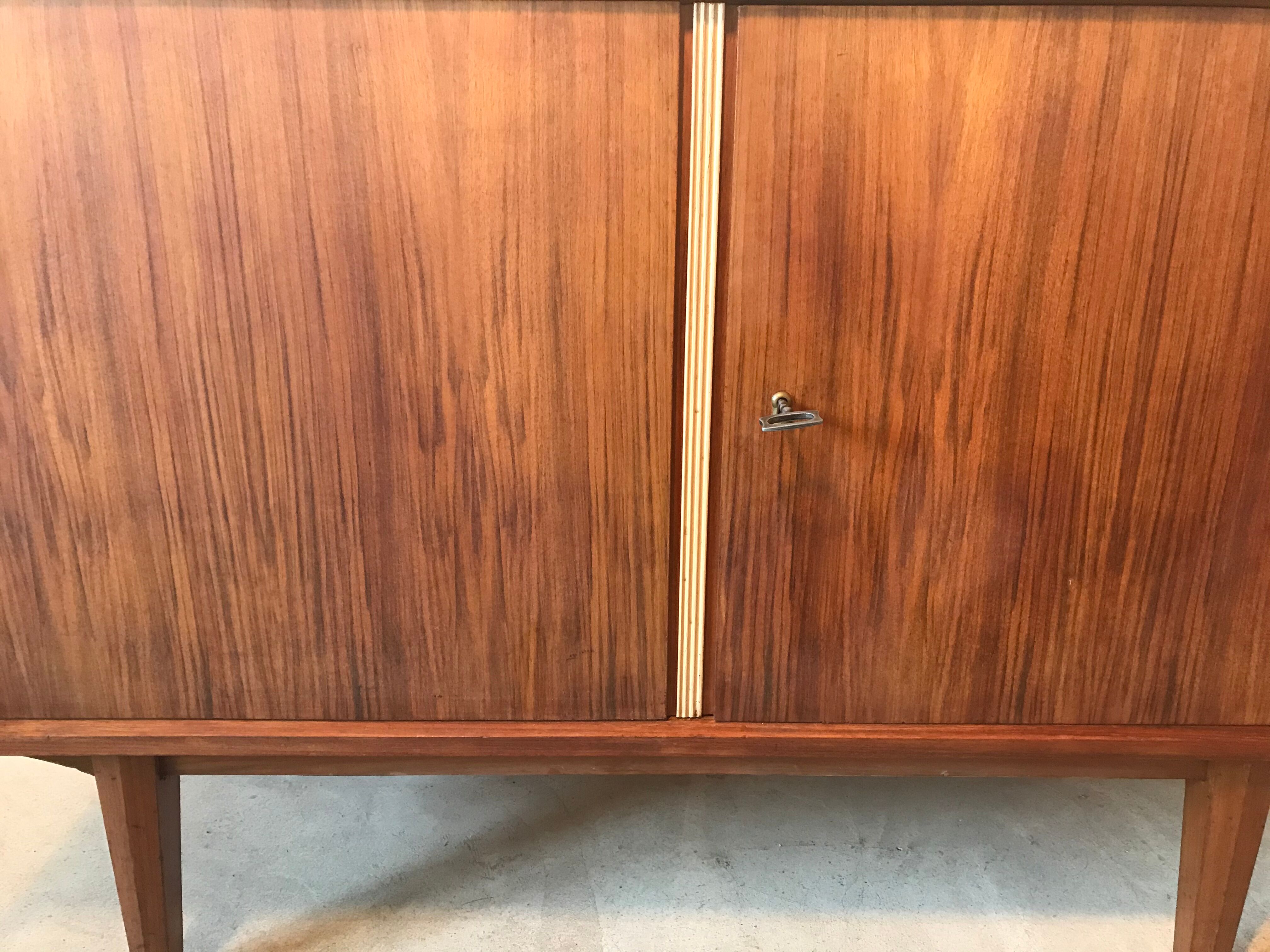 Low buffet vintage 1960 walnut blond