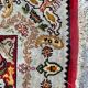 Vintage Turkish silk carpet handmade 74x146 cm