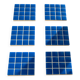 Glass Coasters - Glass Enamels - Mosaic - Handmade - Blue - Set of 6