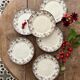 Set of 6 antique ironstone dinner plates, Alphand pattern