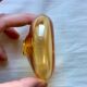 Soliflore Sugahara vintage rond en verre jaune