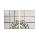 Colorful Art Deco Floral Stained Glass Window 51x42cm