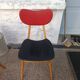 Lot de 6 chaises pieds compas – assises colorées