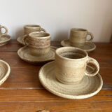 7 stoneware coffee cups