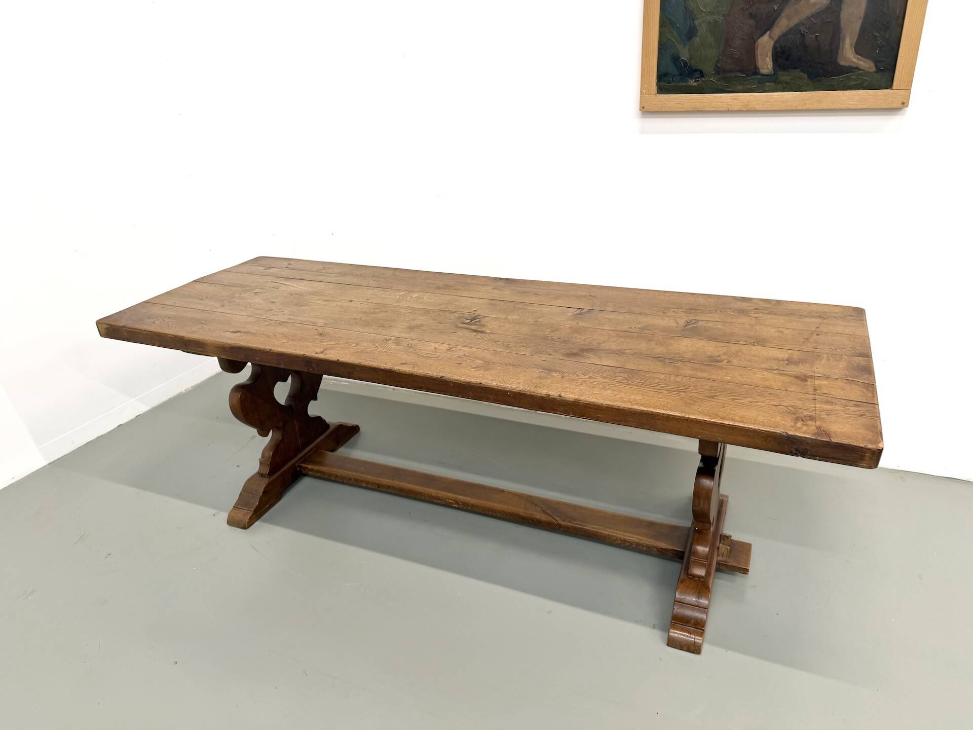 Table de monastère en chêne, circa 1900
