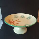 Vintage Lunéville compote dish with exotic fruit decoration from the 1960s.