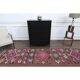 1970s Vintage Turkish Oushak Handmade Wool Cotton Pink Runner Rug 76x375