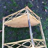 Rattan corner shelf