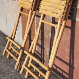 Bamboo counter or bar. (With 2 folding high chairs)