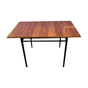 Table à manger placage acajou de Marcel Gascoin 1960 pour Alveole