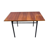 Mahogany veneer dining table by Marcel Gascoin 1960 for Alveole