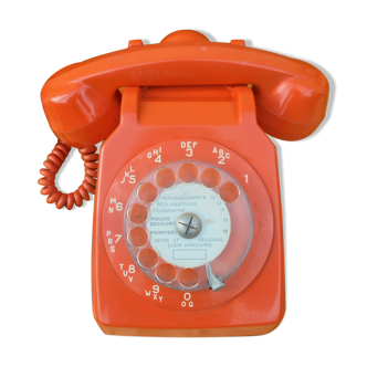 Téléphone vintage orange s 63