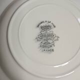 Set of 6 large Longwy soup plates, Vieux Rouen model