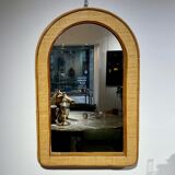 Rattan mirror