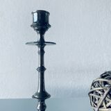 Silver metal candle holder