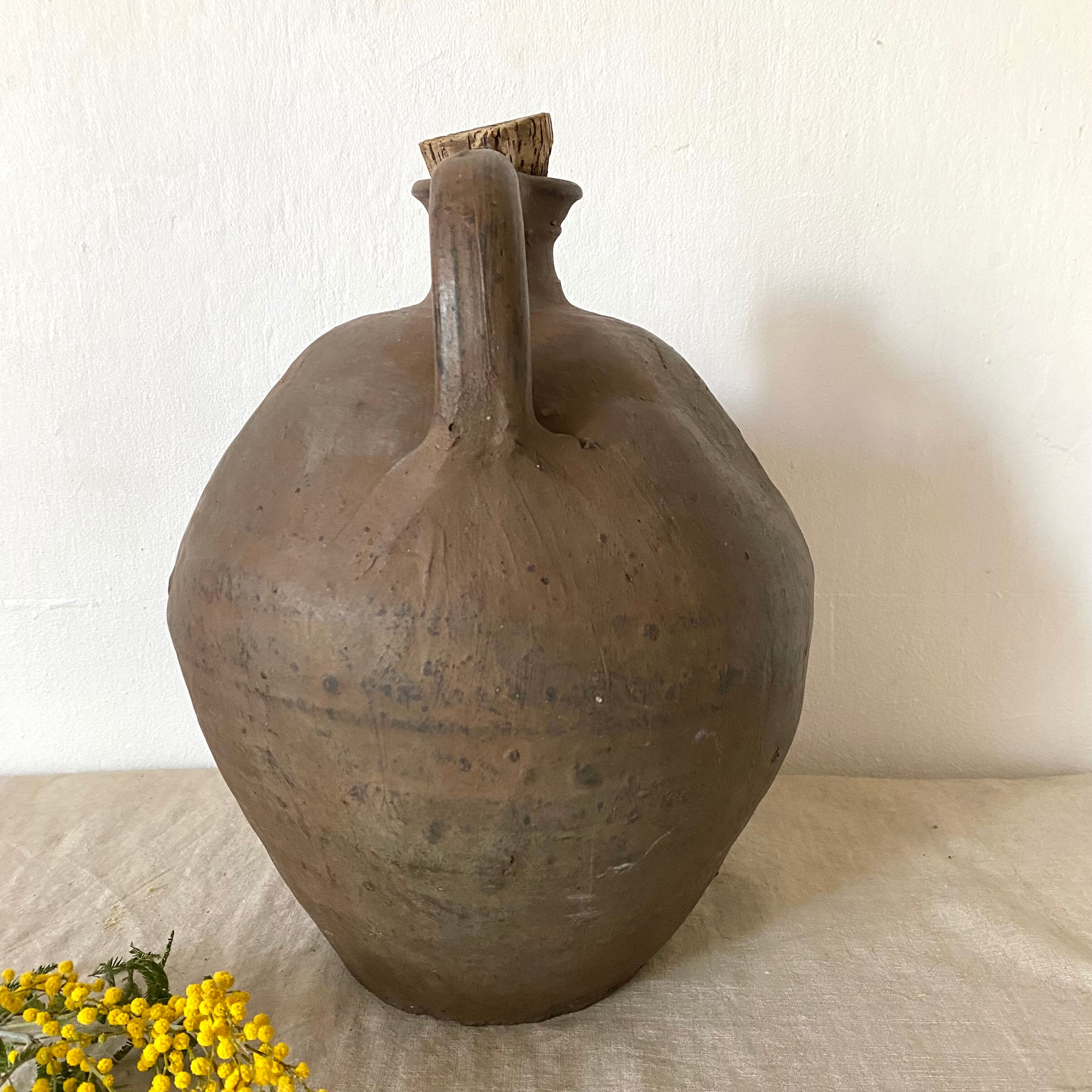 Antique terracotta jug jar