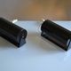 Pair of vintage Ikea 1980s Typ V 413 black wall lamps