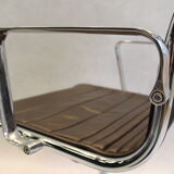 Leather and chrome office chair Luxy edition