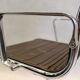 Fauteuil bureau de direction en cuir et chrome édition Luxy