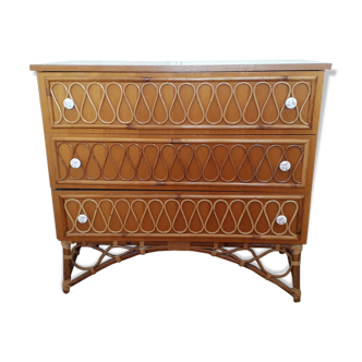 Commode en rotin