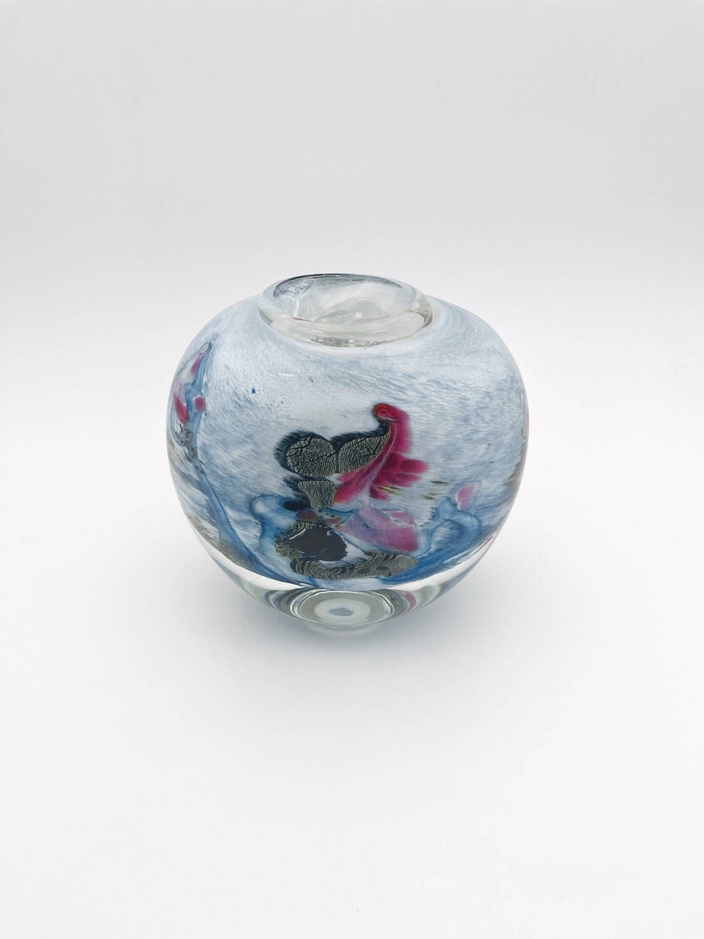 Vase Robert Pierini Studio Glass 1987 - 2.7kg - Signed - Drouot