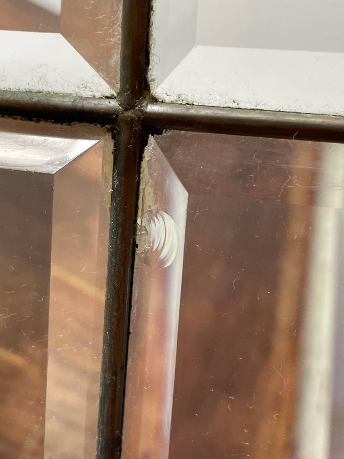 Stained glass beveled glass and cabochon