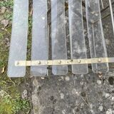 4 folding chairs garden style gilded metal structure and plexiglass slats